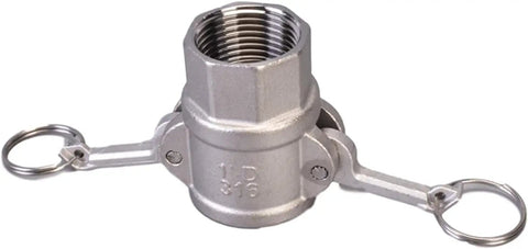 Beefy Heavy Duty 304 Stainless Steel Barb Quick Disconnect Hose Fitting Coupling Connector For Hose And Pump Lines Barbed Adapter BSPT Threads One Half To Two Inches Water Oil Gasoline Salt Water And More Hassle Free Easy To Use Pipe Fittings, 1.5 in