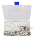 Get Your 270-Piece Terminal Kit Crimp Connectors With Cool Male And Female Spade Terminals Perfect For Wires, Repairs, Wiring Up Any Electrical Junk Or DIY Gadgets You Got Going Round The Neighborhood. plastic terminal kit box with 270 spade connectors