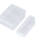 Two clear plastic removable dividers for Wall Mount Cabinet Organizer With 39 Drawers And Removable Dividers, Doubles Capacity To 78 Compartments.