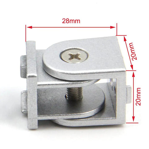 2 Pack Universal Pivot Angle Joint For 6mm Slot Aluminum Extrusion Profile 2020 Series Connect Two Aluminum Framing Profiles At Angles Zinc Alloy Durable Construction Easy Install Heavy Duty, 28x20mm