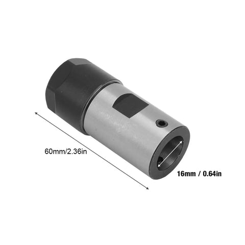 Super Solid ER20 Collet Block Chuck Holder For Lathe And Milling Machines, 60mm length, metallic design for secure tool clamping.