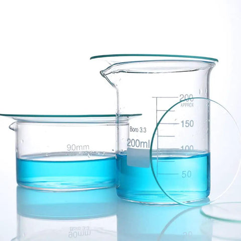 Pro Grade Lab Watch Glass Set 70mm Beaker Cover Lids For Chemistry 10 Pieces Clear Glass Watch Glasses For Reactions Thickened Glass