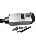 Heavy Hitter 8HP 220V Square Spindle Motor Air Cooled Design with accessories for CNC applications.