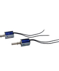 Two Pack Mini Push Pull Linear Solenoid Electromagnet With 5mm Stroke, DC 5V To 12V, 25 Ohm, Open Frame Mini Frame Actuator displayed