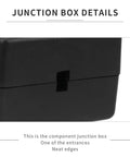 Get These Rad 2pc Black Plastic Junction Boxes For Your Dope Electronic Projects showing entrance and neat edges of sturdy ABS enclosure.