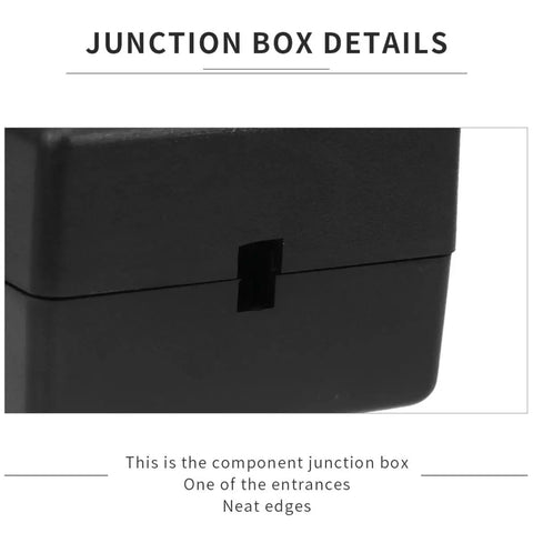 Get These Rad 2pc Black Plastic Junction Boxes For Your Dope Electronic Projects showing entrance and neat edges of sturdy ABS enclosure.