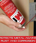 All Purpose Industrial Lubricant Spray With Micro Thin Airtight Coating Silicone Free Rust And Corrosion Protection Deep Penetration Dirt Repellent Cleans And Polishes For Motion Free Nuts Bolts And Metal Parts Keeps Gears Moving 12 Oz Aerosol Can applied to door hinge