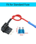 Add A Circuit Fuse Tap Piggy Back Blade Holder Plug Socket 12V 24V Car Pack Of 5 For Dash Cam Alarm GPS And Phone Charger, Easy Install