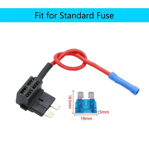 Add A Circuit Fuse Tap Piggy Back Blade Holder Plug Socket 12V 24V Car Pack Of 5 For Dash Cam Alarm GPS And Phone Charger, Easy Install