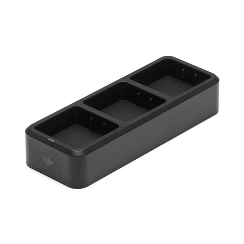Mavic 3 100W Battery Charging Hub With Triple Port Smart Charger, side view showing three open slots for drone battery charging.