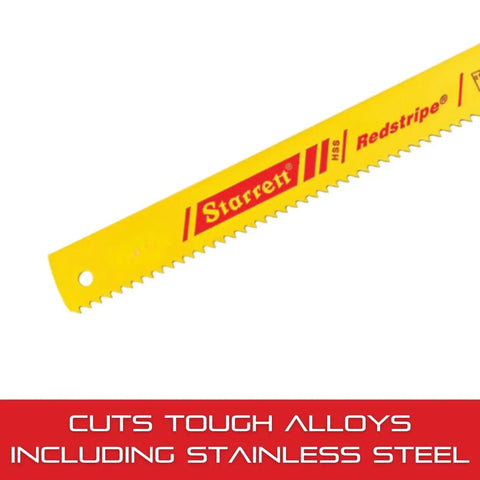Redstripe Solid High Speed Steel Power Hacksaw Blade, 12 Inch Length, 1 Inch Wide, .050 Inch Thick, 14 Teeth Per Inch, durable HSS blade.