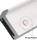 Close-up of strong magnet on Pair Of Dead Nuts Secure 4 Inch Magnetic Soft Vise Jaw Pads Heavy Duty Aluminum Base.