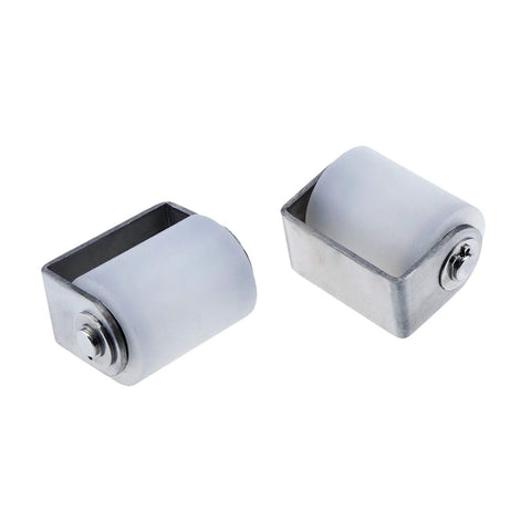 Slide Gate Guide Roller With Post Welded Bracket 1.6 Inch Diameter Heavy Duty Ball Bearing Nylon Wheel And Bracket Assembly For Smooth Operation Of All Sliding Gates Prevents Gate Tipping From Tracks Pack Of 2