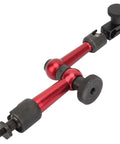 Dial Indicator With Articulating Arm Adjustable Universal Magnetic Base Stand Digital Test Indicator For Precise Mechanical Measurement Workshop Machining Tool With Easy Setup And Rock Solid Stability red alloy arm