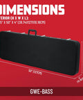 Hard Shell Wood Bass Case With Moisture Resistant Tolex Finish Built Tough Plywood Construction Secure Chrome Locking Latches Ergonomic Carry Handle Fits Electric Bass Guitars Including Precision And Jazz Bass Models And More, 50x15.25x4 in