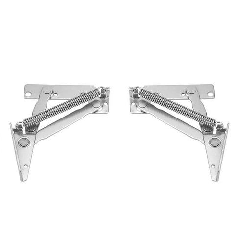 Two Pack 80 Degree Steel Spring Door Hinges Lift Hinges For Cabinets Closets Wardrobes And Sofas Durable Heavy Duty Easy Install