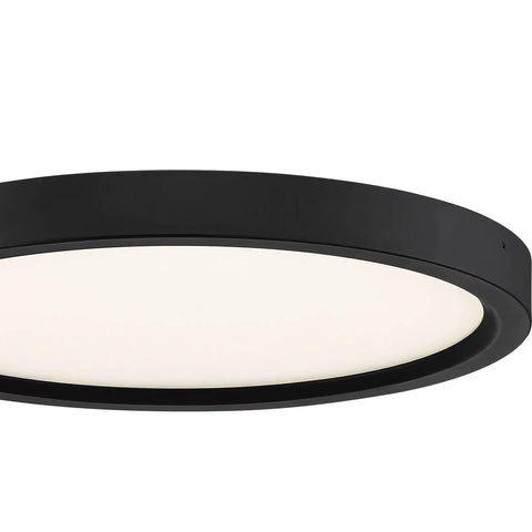 Outskirt Modern Lit Flush Mount Ceiling Light LED 15 Watts One Light Oil Rubbed Bronze Fixture side view