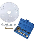 Pick Up Your Craft Today With This Darn Nice 10 Piece Brass Guide Bushing Set, includes router base plate and solid brass bushings.