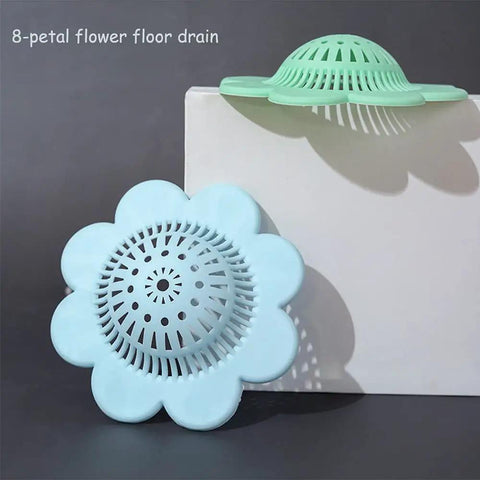 4 Pack Silicone Drain Hair Catcher Shower Cover With Sweet Flower Bead Chain Design As The Real Deal Hair Stopper For Bathtub Sink Floor To Lock In Debris In Blue Green White And Pink For Home Bathroom Or Kitchen Setup