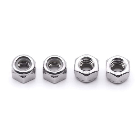 Nylon Insert Lock Nuts Ten Twenty Four UNC Coarse Thread Stainless Steel 304 Hex Insert For 3D Printers And Electronics Pack Of Fifty Locking Hardware For DIY Projects