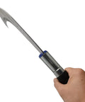 Multipurpose Gardening Sickle With Manganese Steel Blade And Stainless Steel Handle Black Rubber Grip For Cutting Grass Vines Branches Weeds
