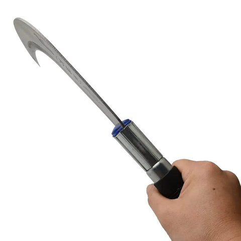 Multipurpose Gardening Sickle With Manganese Steel Blade And Stainless Steel Handle Black Rubber Grip For Cutting Grass Vines Branches Weeds