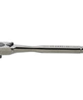 1/4 Inch Drive 120 Tooth Ratchet With Quick Release And Dual Pawl, One Hand Operation, Rust Resistant Gun Metal Chrome Finish, Reversing Lever