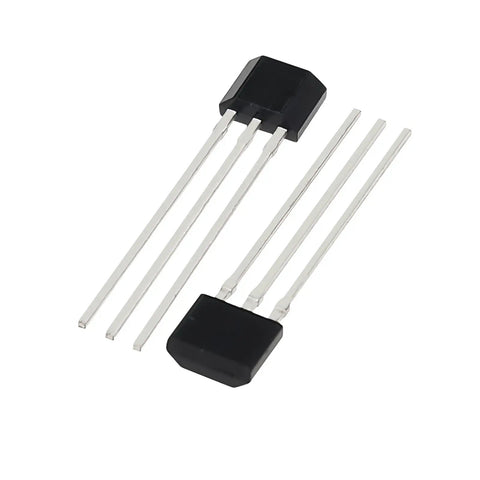 Score A Legit Pack Of Heavy Duty Hall Effect Sensor Switches, TO-92 package, four leads, ideal for compact circuit boards and wearables.