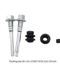 Top Notch Rear Disc Brake Caliper Slider Pin Kit Featuring Durable Metal and Rubber Bushings With Guide Pin Boot For Smooth Gliding And Reliable Stopping Power That Saves You Big Bucks On Repair Bills. Rear caliper slider pins and rubber bushings, 20 x 13 x 3 cm