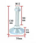 Rock Solid Adjustable Leveling Feet Crafted From Reinforced Carbon Steel For Heavy Cabinetry And Shop Gear Rapid Twist Mechanism, M12, 130mm height