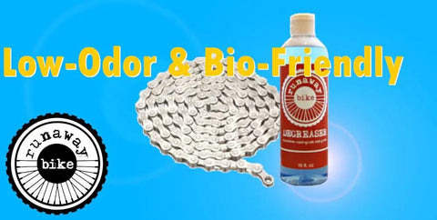 Low Odor Bike Degreaser For Chains And Parts Cleaners, Bio Friendly, Non Toxic And Biodegradable Formula, bottle with bike chain