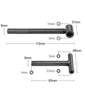 Must Have Motorcycle Engine Valve Adjustment Tool Kit square and hex wrenches with size measurements shown in mm