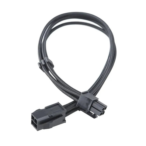 Badass 4Pin CPU Male To Female Extension Cable Featuring Heavy Duty Nylon Jacket And Pure Copper 18AWG Wire for custom builds.