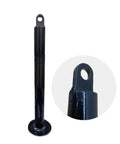 Heavy Duty Dumbbell And Barbell Rack Holder With Weight Plate Loading Pin For Home Gym, close-up of metal loading pin detail