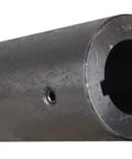 Top Shelf 1-1/4 Inch Solid Shaft Coupler With Keyway And Set Screws, C1018 steel, black oxide, close-up view