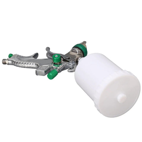 Professional Grade Hvlp Paint Sprayer Kit With Six Hundred Mil Gravity Tank And Three Nozzle Heads for precise painting applications.