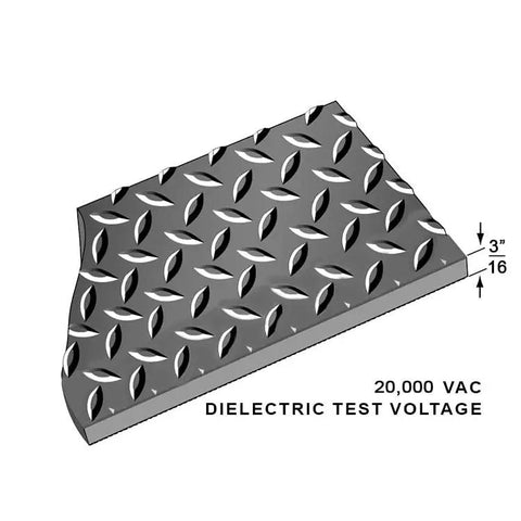 Bulletproof EV Charging Station Safety Mat And Heavy Duty Electrical Insulation Runner Keeping Power Cables Snag Free Through Daily Commutes And Road Trips 36 By 192 showing textured surface with dimensional details.