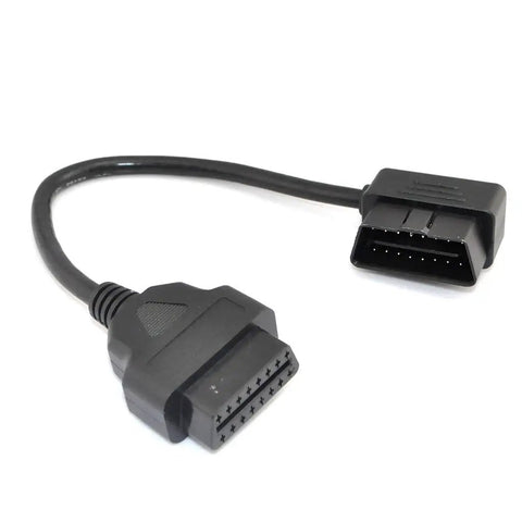 OBD II 16 Pin Male To Female Extension Cable 1ft Portable Diagnostic Extender For Auto Tools Compatible With Most OBD2 Scanners Durable Flexible Daisy Chain Ready.