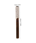 Outdoor Solar Tiki Torch Light For Garden Fence Decoration With Woven Wood Look Weatherproof And Easy Install Eco Friendly Yard Pathway Lantern Hanging Decor For Patio Trees Wedding And Landscape Lighting, full view with dimensions