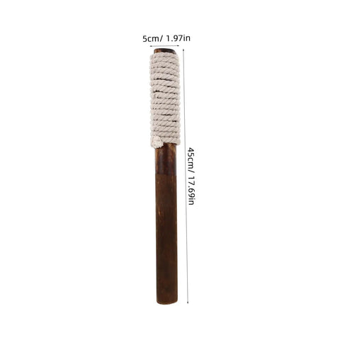 Outdoor Solar Tiki Torch Light For Garden Fence Decoration With Woven Wood Look Weatherproof And Easy Install Eco Friendly Yard Pathway Lantern Hanging Decor For Patio Trees Wedding And Landscape Lighting, full view with dimensions