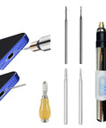 Cordless Rechargeable Broken Screw Extractor Kit With Four Tungsten Steel Drill Bits To Kick Stripped Screws Right Out Of iPhones Laptops And Gadgets No Sweat Diy Fixer, showing tools and drill bits.