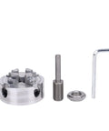 4 Jaw Lathe Chuck Set For Mini Lathe Alloy Steel Self Centering Wood Turning Chuck With Connecting Rod Wrench