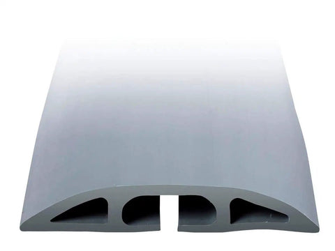 Flexible Rubber Cable Cover For Hiding Cords On Floors Or Counters, 10 Feet, Gray, Low Profile, Easy To Install Cable Management