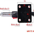 Heavy Duty Push Pull Toggle Clamp 2 Pack With 500 Lbs Holding Capacity And 32mm Stroke, front view with dimensions