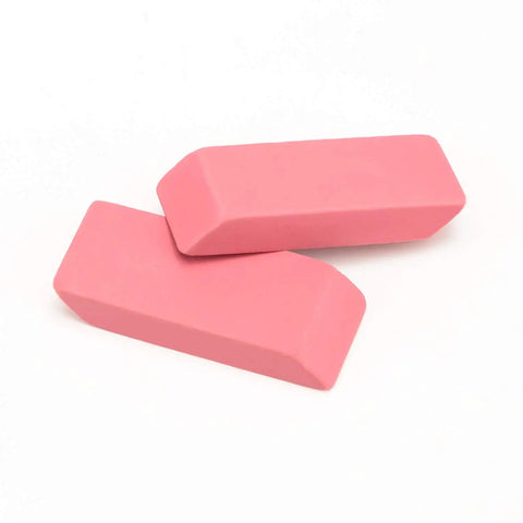 Rectangular Pink Erasers For School And Office, Art Eraser For Drawing And Sketching, Lifts Pencil Marks Without Smudging, Made With TPR Material, 24 Count Stationery Supplies