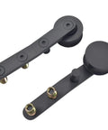 Library Sliding Ladder Hardware Kit 3.3 to 26.2 Ft Track System Black Carbon Steel Roll Hardware for Home Indoor Loft or Garage