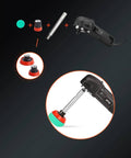 Mini Car Polisher Kit For Auto Detailing With 750W Buffer, 3 extension shafts, and detail polishing pads visible