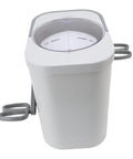 No Fuss Portable Clothes Washer Game Changing Hand Crank Operation sleek white compact design with clear lid and handle.