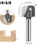 Killer Sharp Carbide Bowl And Tray Router Bit Set One Quarter Inch Shank, 5/8" cutting radius for woodworking projects.