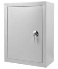 Front view of Rugged Outdoor Aluminum Electrical Enclosure Junction Box With Mounting Panel For Weatherproof Outdoor Electrical Control And Power